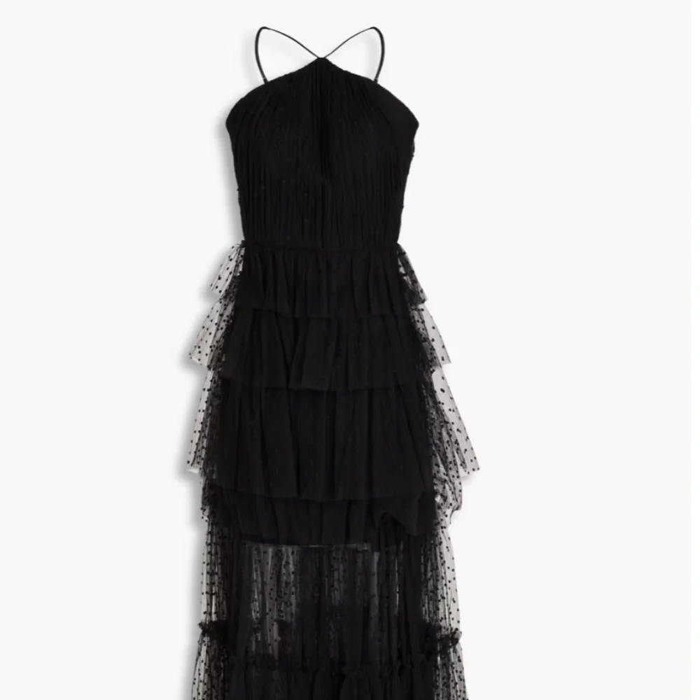 ZAC POSEN Tiered point d'esprit gown Polka Dot $795 NWT - Picture 4 of 5